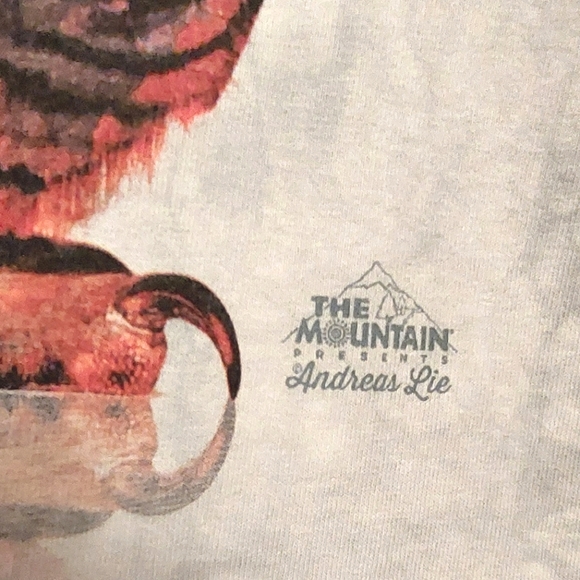 The Mountain Men's Forest Owl Light Sage Green SS Graphic T-shirt EUC Size M - Picture 6 of 10